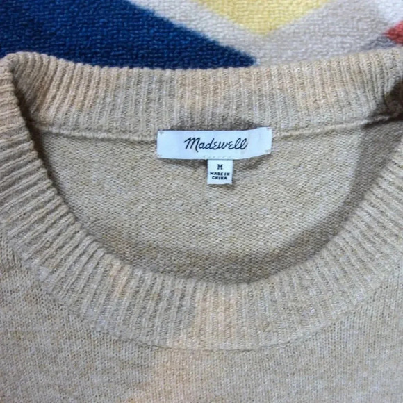 Madewell Dot Graystone Pullover Sweater in Coziest Yarn Size Medium - Picture 2 of 3